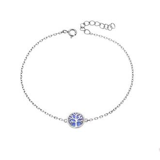 Βραχιόλι Senza από ασήμι 925, Δέντρο της Ζωής με Opal