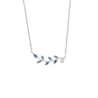 Κολιέ Senza από ασήμι 925, κλαδάκι με Opal