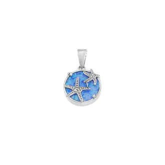 Μοτίφ Senza από ασήμι 925, κύκλος με Opal και αστερίες
