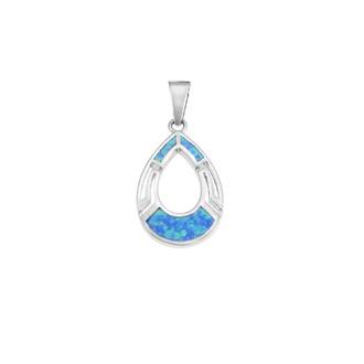 Μοτίφ Senza από ασήμι 925, δάκρυ με μαίανδρο και Opal