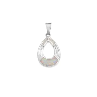 Μοτίφ Senza από ασήμι 925, δάκρυ με μαίανδρο και Opal