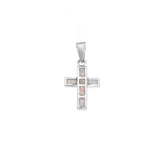Μοτίφ Senza από ασήμι 925, Σταυρός με Opal