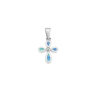 Μοτίφ Senza από ασήμι 925, Σταυρός με Opal
