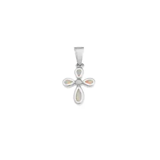 Μοτίφ Senza από ασήμι 925, Σταυρός με Opal