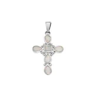 Μοτίφ Senza από ασήμι 925, Σταυρός με Opal
