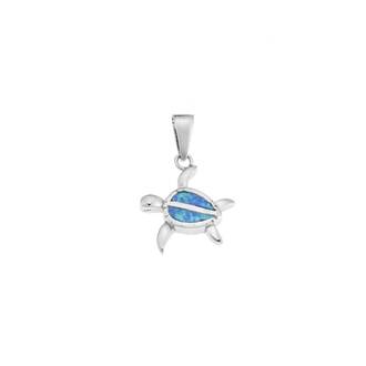 Μοτίφ Senza από ασήμι 925, χελωνίτσα με Opal