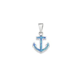 Μοτίφ Senza από ασήμι 925, άγκυρα με Opal