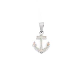 Μοτίφ Senza από ασήμι 925, άγκυρα με Opal