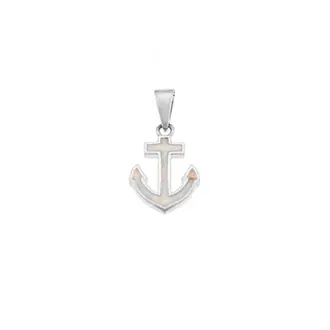 Μοτίφ Senza από ασήμι 925, άγκυρα με Opal