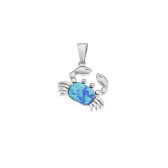 Μοτίφ Senza από ασήμι 925, καβουράκι με Opal
