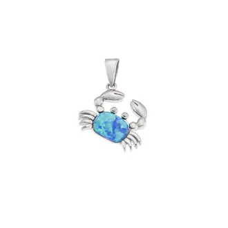 Μοτίφ Senza από ασήμι 925, καβουράκι με Opal