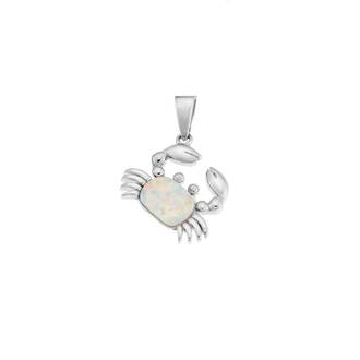 Μοτίφ Senza από ασήμι 925, καβουράκι με Opal