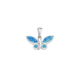 Μοτίφ Senza από ασήμι 925, πεταλούδα με Opal