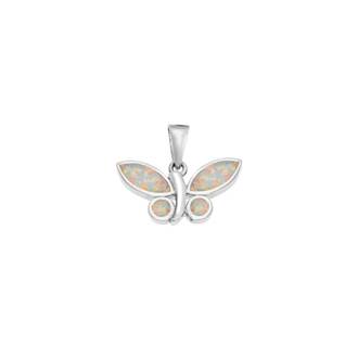 Μοτίφ Senza από ασήμι 925, πεταλούδα με Opal