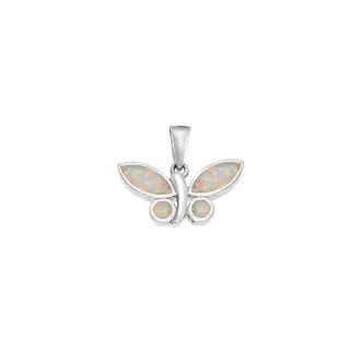 Μοτίφ Senza από ασήμι 925, πεταλούδα με Opal
