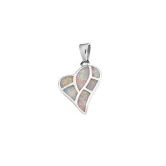 Μοτίφ Senza από ασήμι 925, καρδιά με Opal