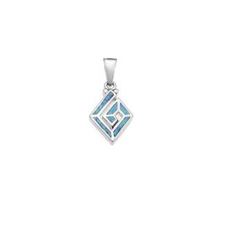 Μοτίφ Senza από ασήμι 925, ρόμβος με Opal