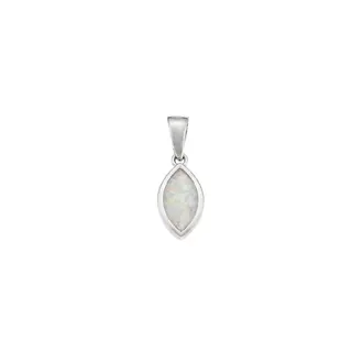 Μοτίφ Senza από ασήμι 925, δάκρυ με Opal