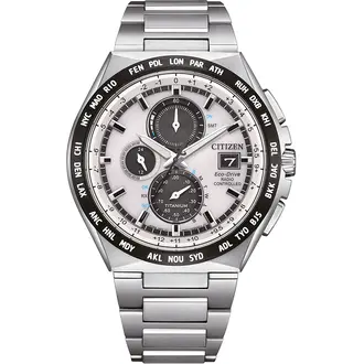 CITIZEN Eco-Drive Super Titanium Radio Controlled Chronograph AT8238-84A