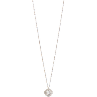 PRINCESILVERO Κολιέ Ροζέτα Με Λευκά Ζιργκόν Από Ασήμι 925 45cm 4A-KD115-1