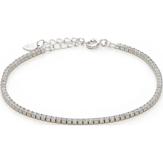 PRINCESILVERO Βραχιόλι Ριβιέρα Με Ζιργκόν Από Ασήμι 925 15cm-18cm 5A-BR184-1