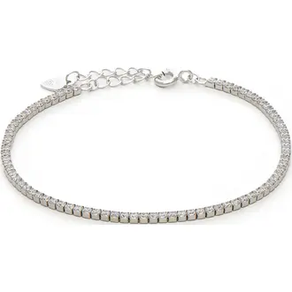 PRINCESILVERO Βραχιόλι Ριβιέρα Με Ζιργκόν Από Ασήμι 925 15cm-18cm 5A-BR184-1