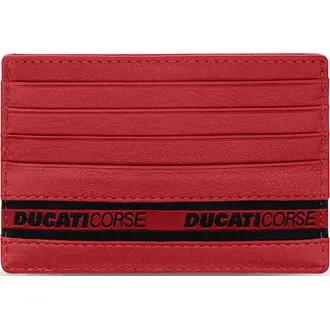DUCATI Corse Nastro Καρτοθήκη Κόκκινη Από Δέρμα 105mm x 77mm DTLGD2201101