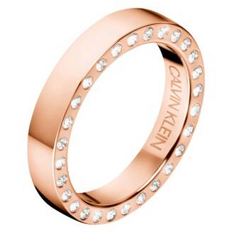 CALVIN KLEIN Hook Rose Gold Stainless Steel Ring KJ06PR1402