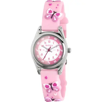 TIKKERS Girls' Time Teaching Watch with Butterflies ATK1111