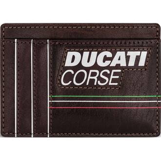 DUCATI Corse Stile Καρτοθήκη Καφέ Από Δέρμα 105mm x 77mm DTLGD2200602
