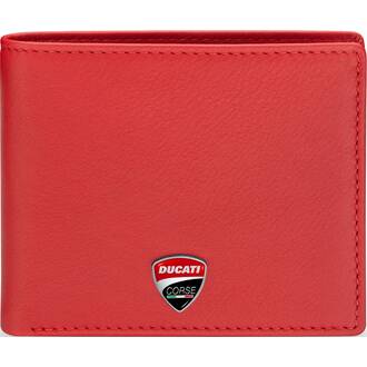 DUCATI Lucca Πορτοφόλι Κόκκινο Από Δέρμα 110mm x 90mm DTLGW2201003