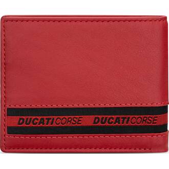 DUCATI Nastro Πορτοφόλι Κόκκινο Από Δέρμα 110mm x 90mm DTLGW2201103