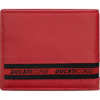 DUCATI Nastro Πορτοφόλι Κόκκινο Από Δέρμα 110mm x 90mm DTLGW2201103
