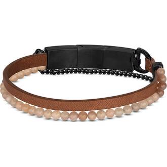 CERRUTI Leather Stainless Steel Bracelet CIAGB2209602