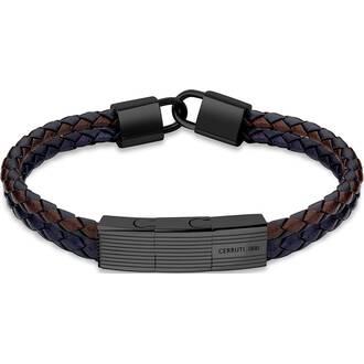 CERRUTI Seal Βραχιόλι Από Δέρμα Και Ανοξείδωτο Ατσάλι 18cm-20cm CIAGB2210502