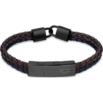CERRUTI Seal Βραχιόλι Από Δέρμα Και Ανοξείδωτο Ατσάλι 18cm-20cm CIAGB2210502