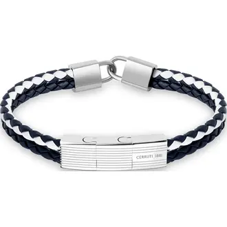 CERRUTI Seal Βραχιόλι Από Δέρμα Και Ανοξείδωτο Ατσάλι 18cm-20cm CIAGB2210503