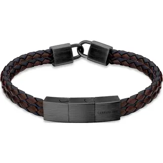 CERRUTI Seal Βραχιόλι Από Δέρμα Και Ανοξείδωτο Ατσάλι 18cm-20cm CIAGB2210505
