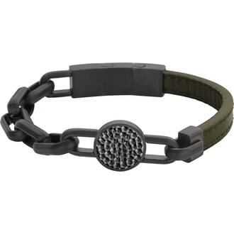 CERRUTI Leather Stainless Steel Bracelet CIAGB2216204