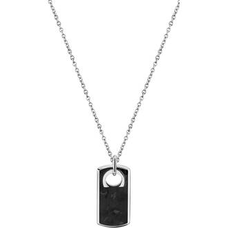 CERRUTI Leather Tag Κολιέ Από Ανοξείδωτο Ατσάλι CIAGN2214103