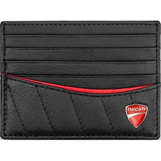 DUCATI Enzo Καρτοθήκη Μαύρη Από Δέρμα 105mm x 78mm DTLGD0000202