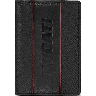 DUCATI Formale Καρτοθήκη Μαύρη Από Δέρμα 108mm x 79mm DTLGD2201301