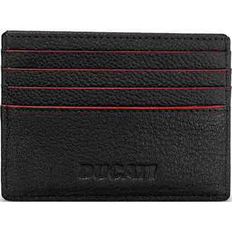 DUCATI Formale Καρτοθήκη Μαύρη Από Δέρμα 105mm x 78mm DTLGD2201302