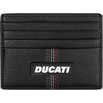DUCATI Valore Καρτοθήκη Μαύρη Από Δέρμα 105mm x 78mm DTLGD2201401