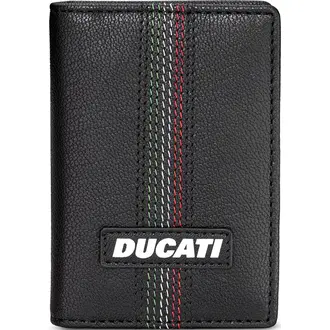DUCATI Valore Καρτοθήκη Μαύρη Από Δέρμα 108mm x 79mm DTLGD2201402