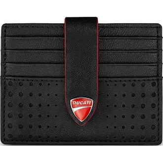 DUCATI Cerrada Καρτοθήκη Μαύρη Από Δέρμα 105mm x 78mm DTLGD2201802