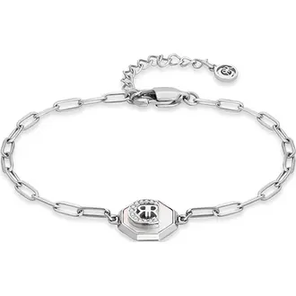 CERRUTI Canvas Studded Βραχιόλι Από Ανοξείδωτο Ατσάλι 20cm CIJLB2223601