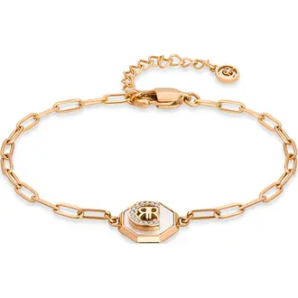 CERRUTI Canvas Studded Βραχιόλι Από Ανοξείδωτο Ατσάλι 20cm CIJLB2223603