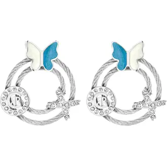 CERRUTI Papillon Σκουλαρίκια Από Ανοξείδωτο Ατσάλι CIJLE0000801