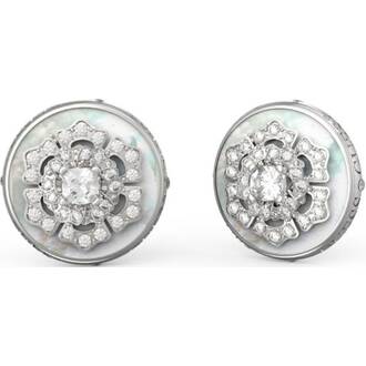 GUESS STEEL La Fleur Ασημένια Σκουλαρίκια Με Ζιργκόν JUBE04551JWRHT-U